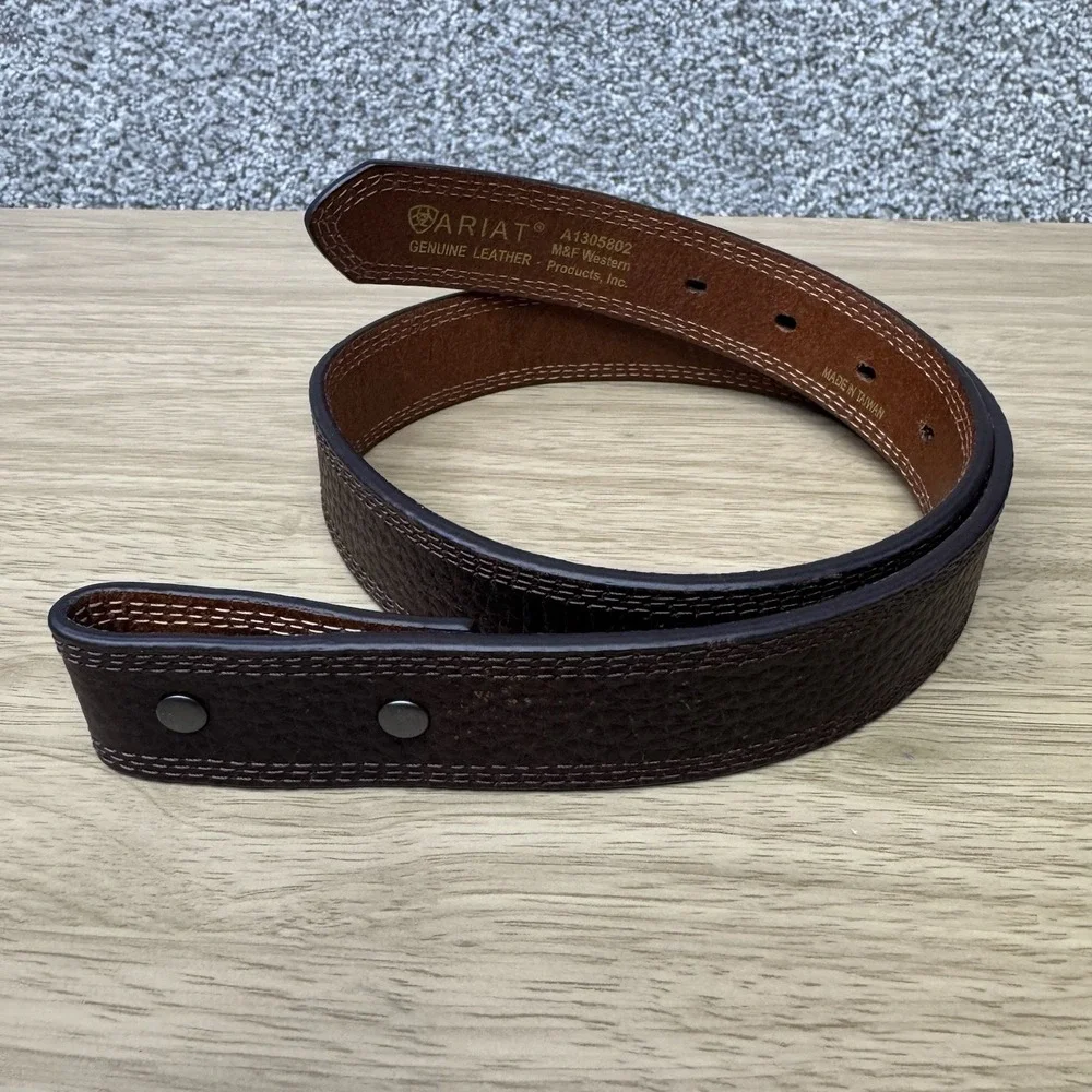Ariat Rodeo Champion Belt Boys Size 26 Genuine Leather A1305802 No Buckle Youth